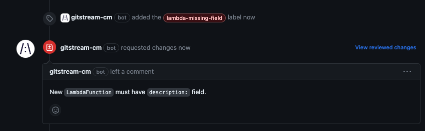 Change Missing Lambda Info