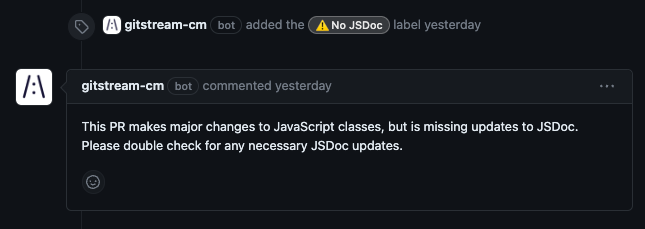 Enforce JSDoc for New JavaScript Classes