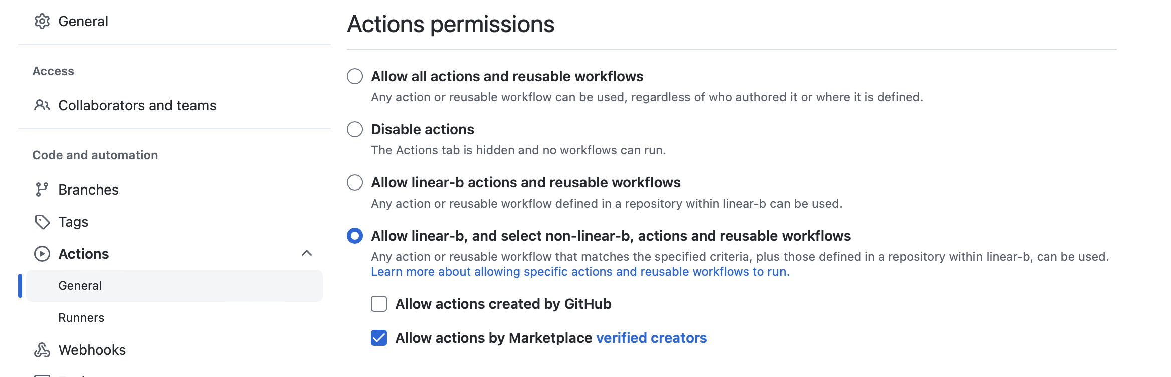 GitHub allow marketplace actions