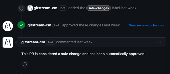 Approve safe changes
