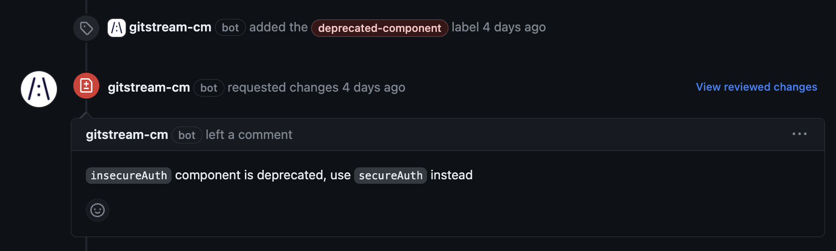 Change Deprecated Components