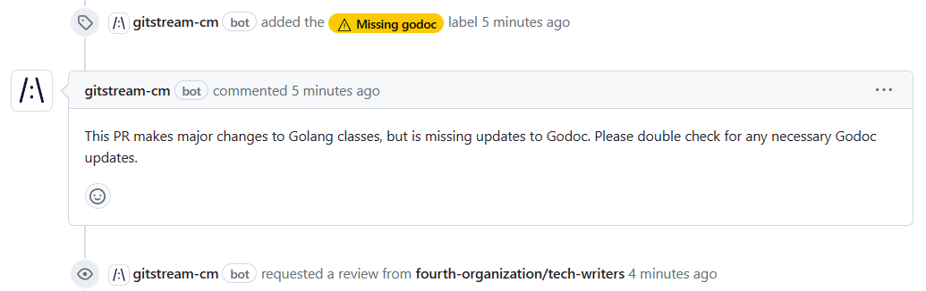 Review Godoc for Large changes