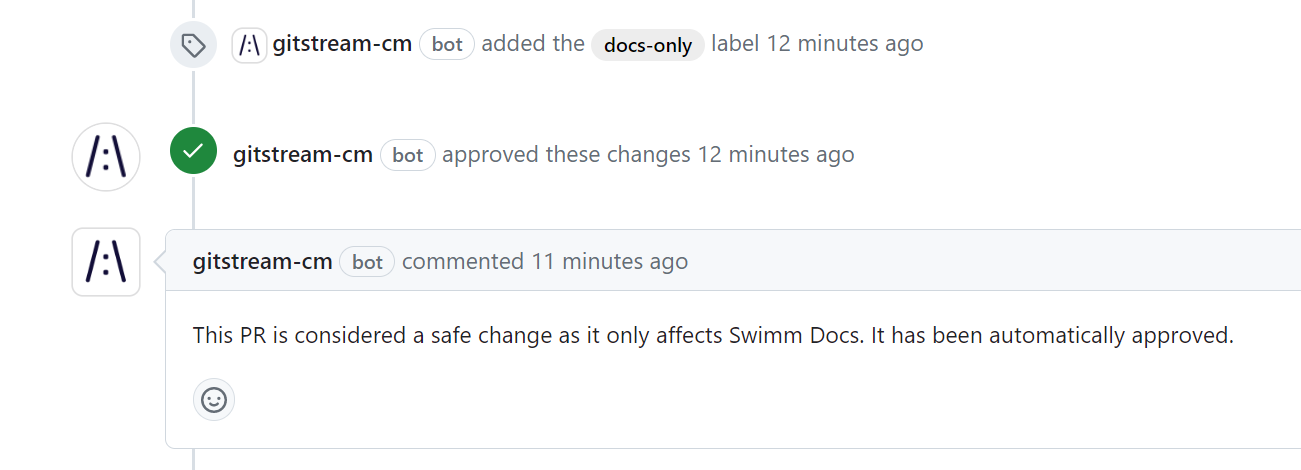 Approve Swimm Changes