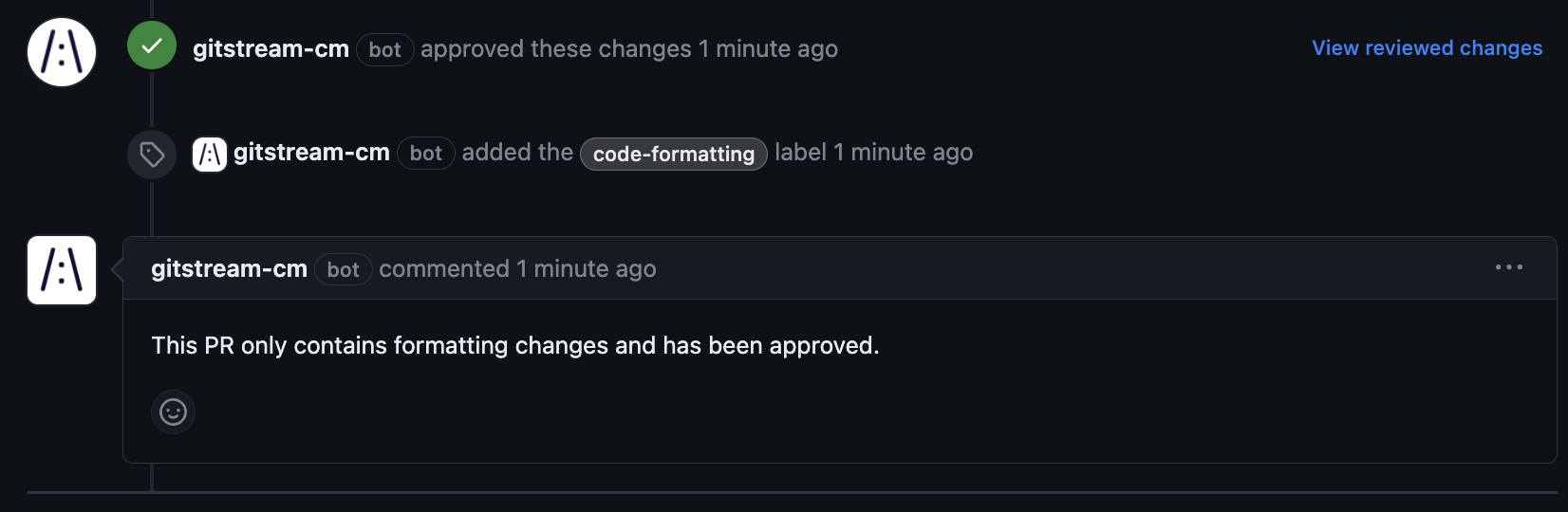 Approve JavaScript formatting changes