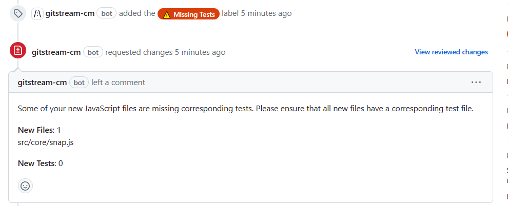 Review Missing JavaScript Tests