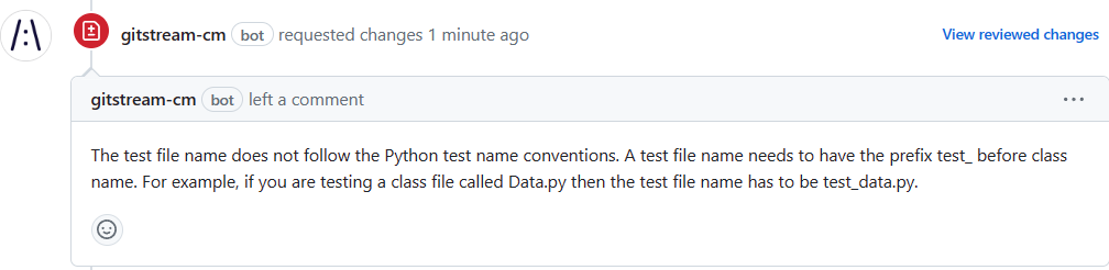 Review Python Test Name