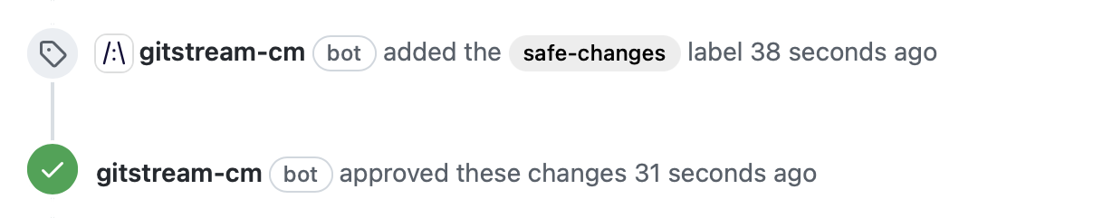 Approve safe changes
